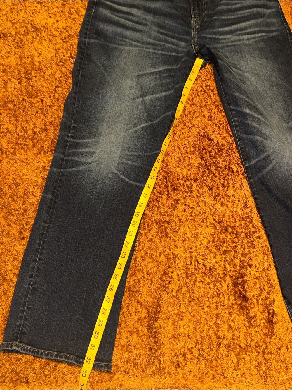 American Eagle Outfitters Men’s Dark Wash Relaxed Jeans - Picture 4 of 10